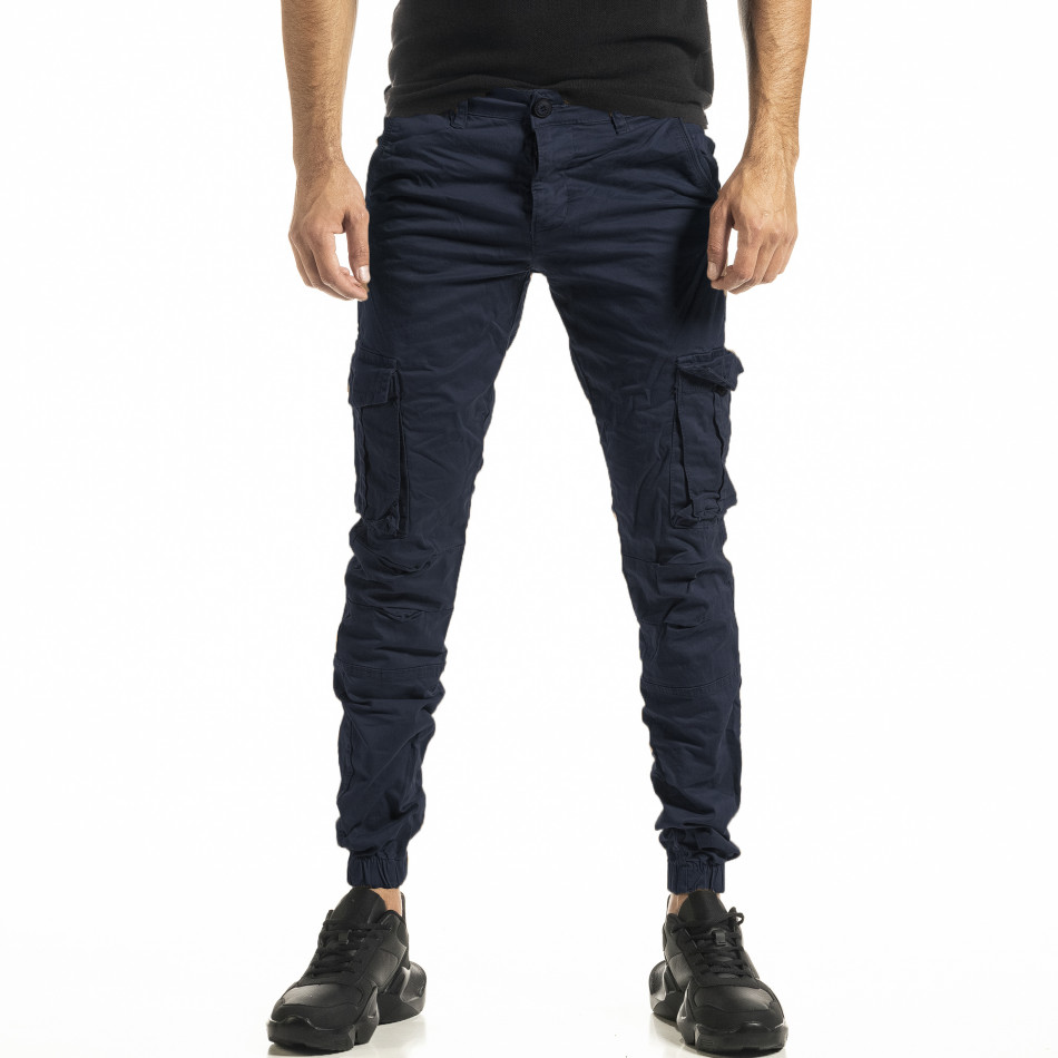 Pantaloni cargo bărbați Blackzi albaștri tr161020-1