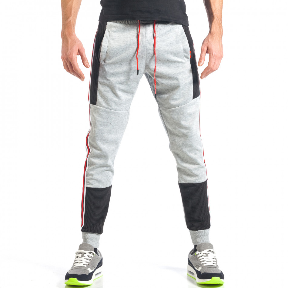 Pantaloni sport bărbați Flex Stey gri it290118-71