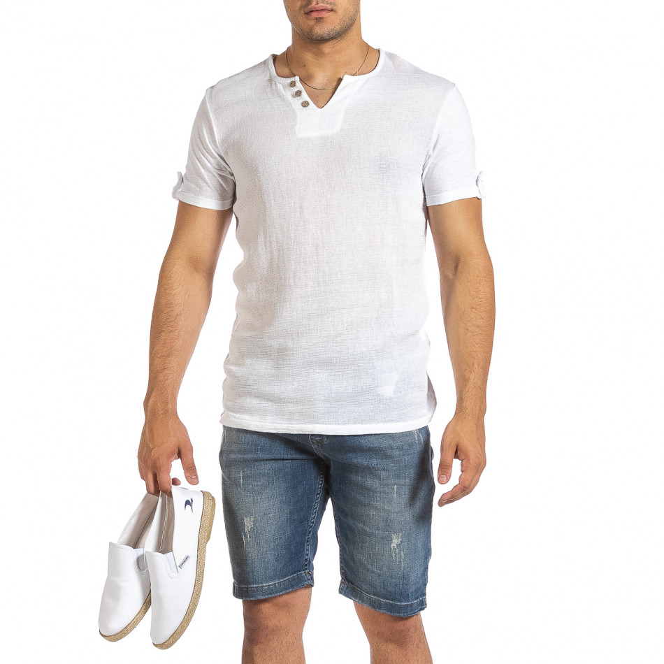 Tricou bărbați Made in Italy alb it240621-1