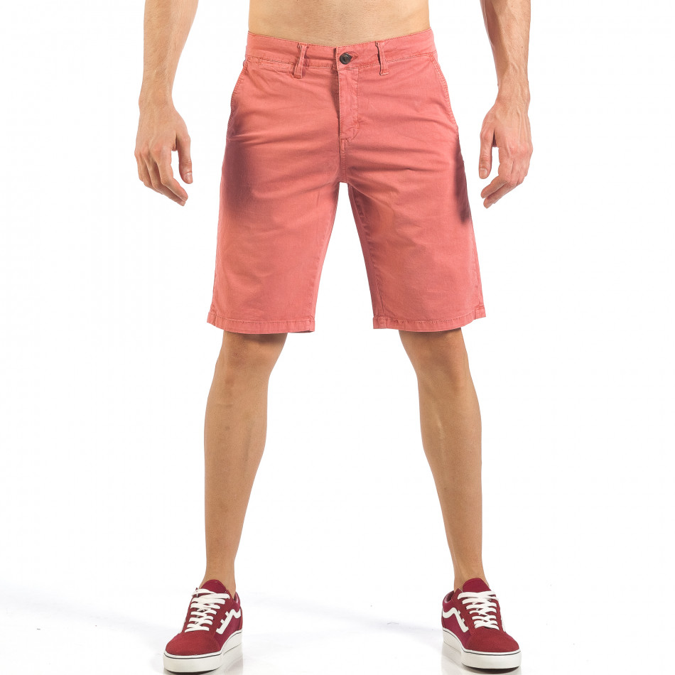 Pantaloni scurți de bărbați roz cu buzunare italiene it260318-137