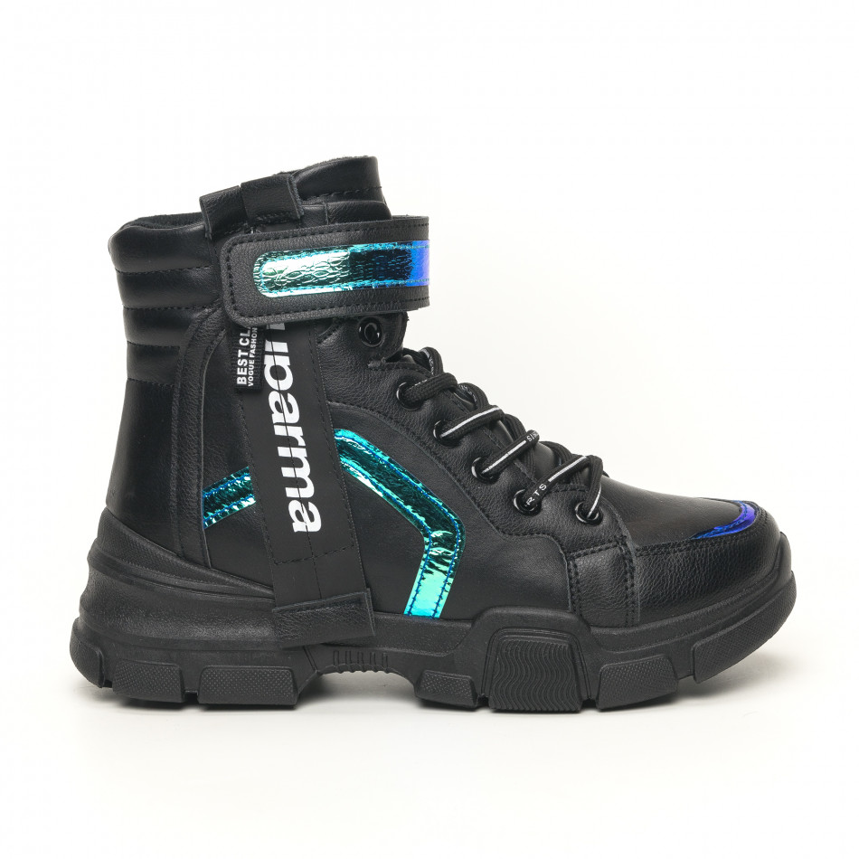Botine sport de dama cu detalii neon it051219-8