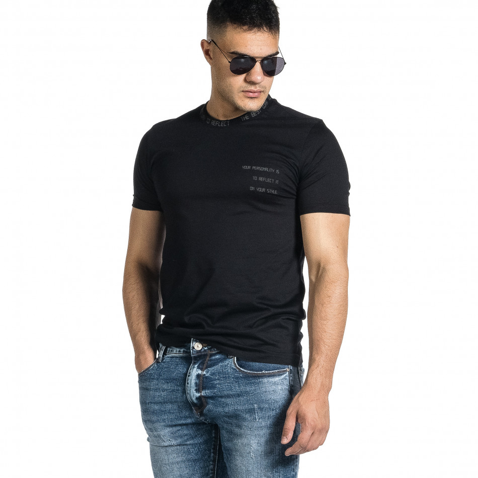 Tricou bărbați Breezy negru tr150521-7