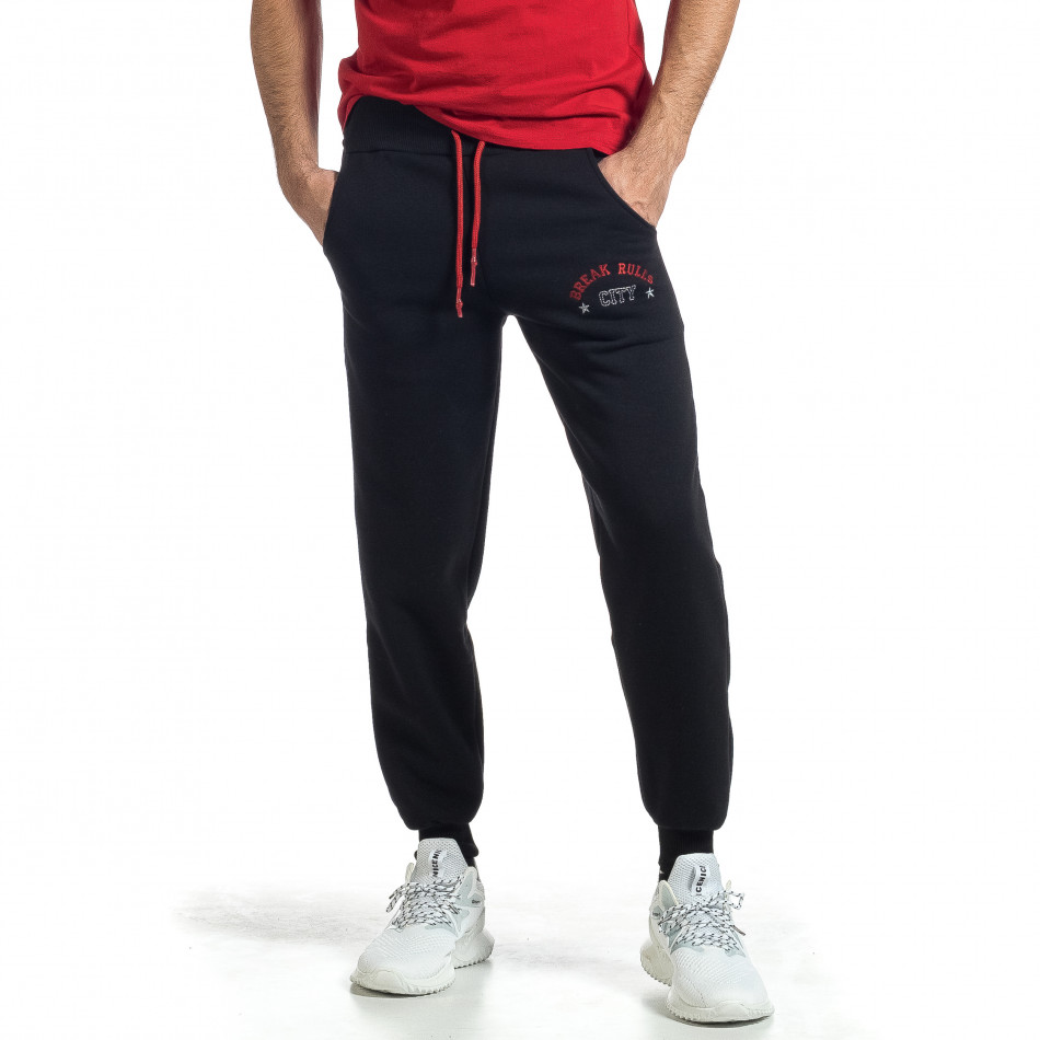 Pantaloni sport bărbați Soni Fashion negru it021221-18