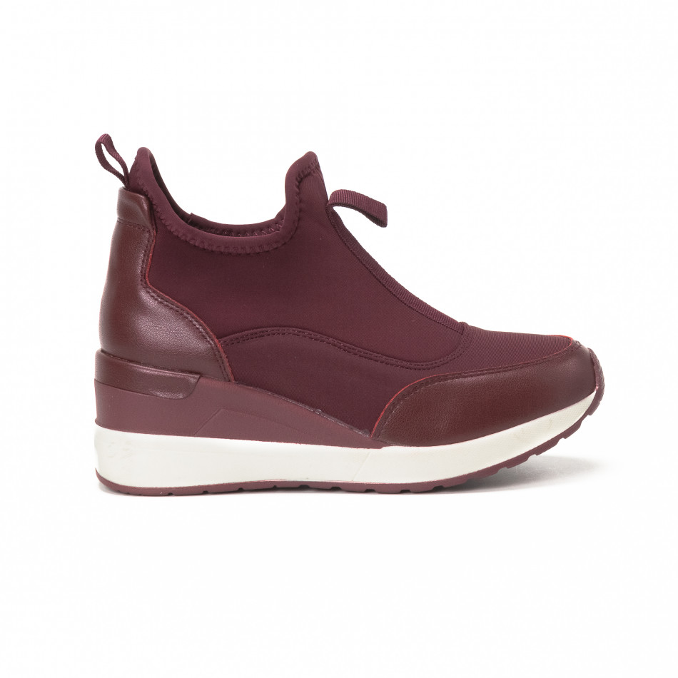Pantofi sport roșii cu platforma pentru dama it150818-76