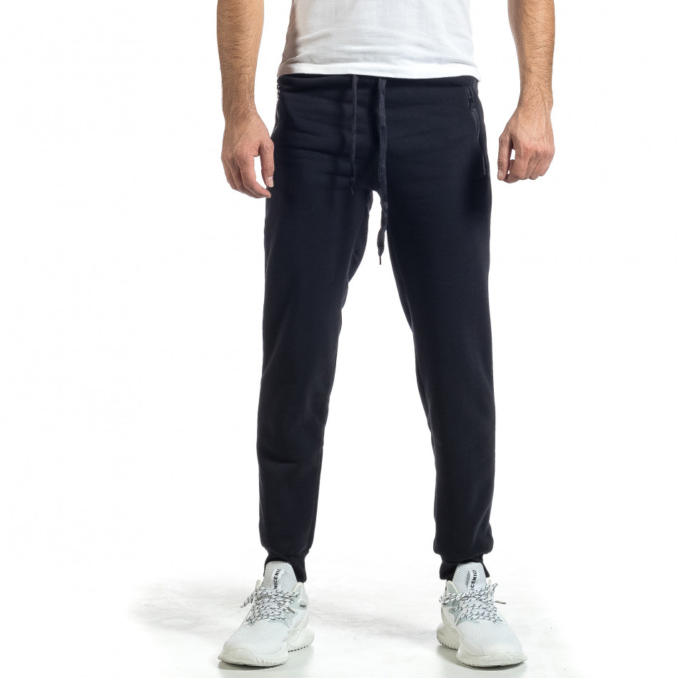 Pantaloni sport bărbați Moda Y&M albastru it021221-21