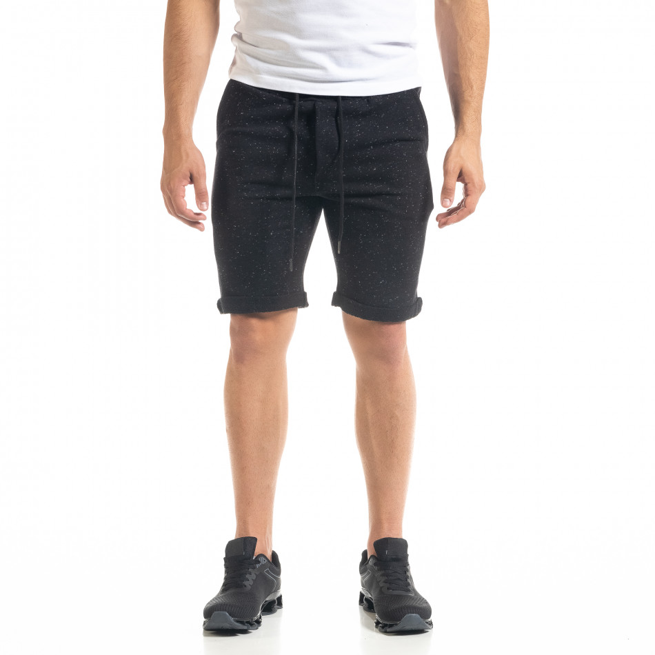 Pantaloni scurți bărbați Alpini Firenze negri it050620-16