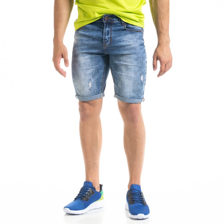 Blugi scurți bărbați Leggendario albaștri it050620-12