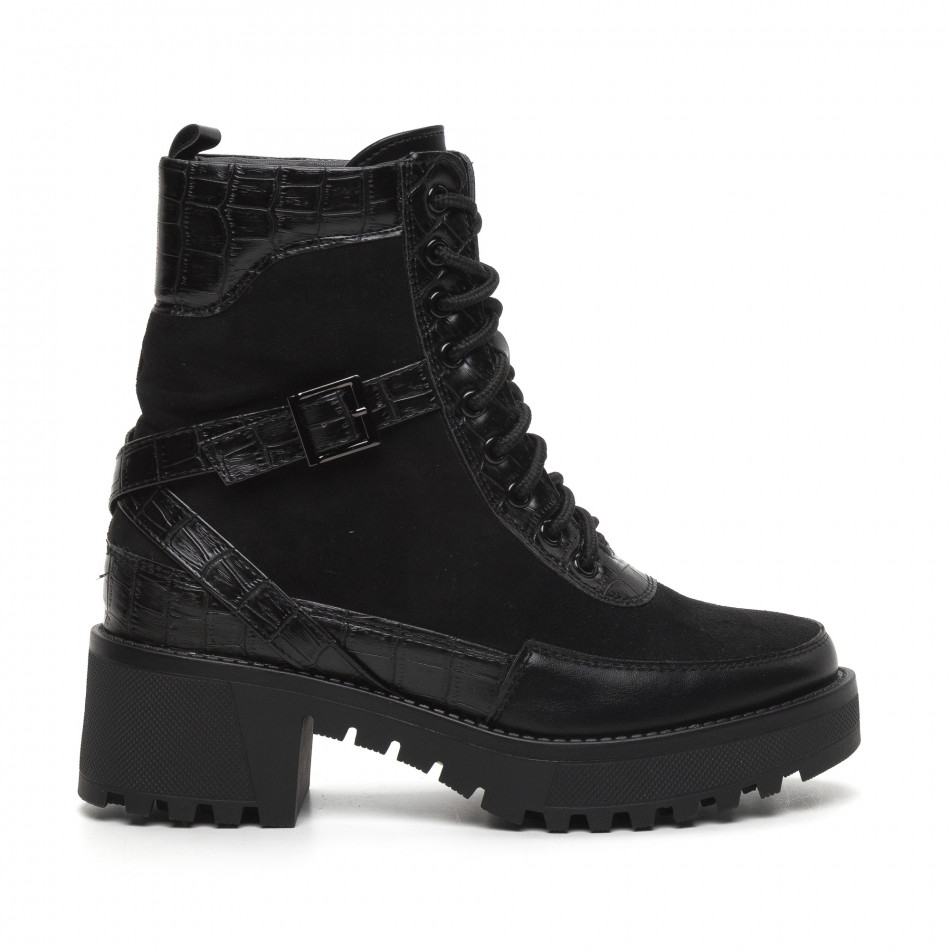 Botine de dama negre cu șagrin it260919-77