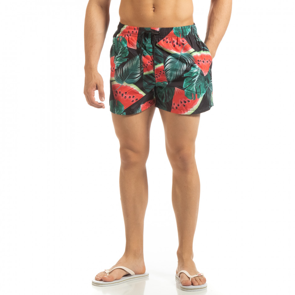 Costum de baie negru pentru bărbați motiv Watermelon it090519-93