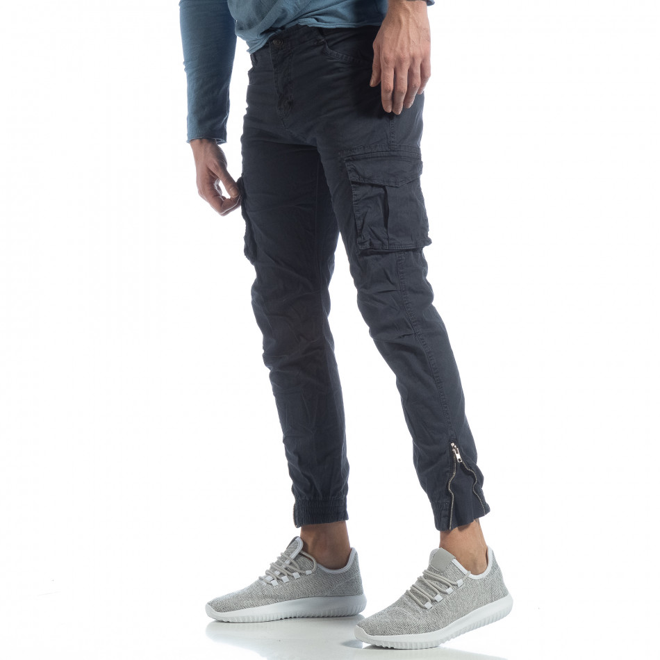 Jogger cargo albastru pentru bărbați  it040219-32
