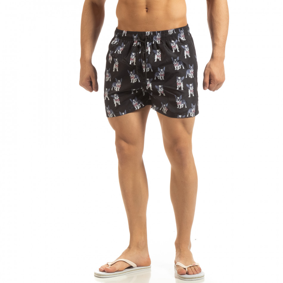 Costum de baie negru pentru bărbați motiv Puppy it090519-90