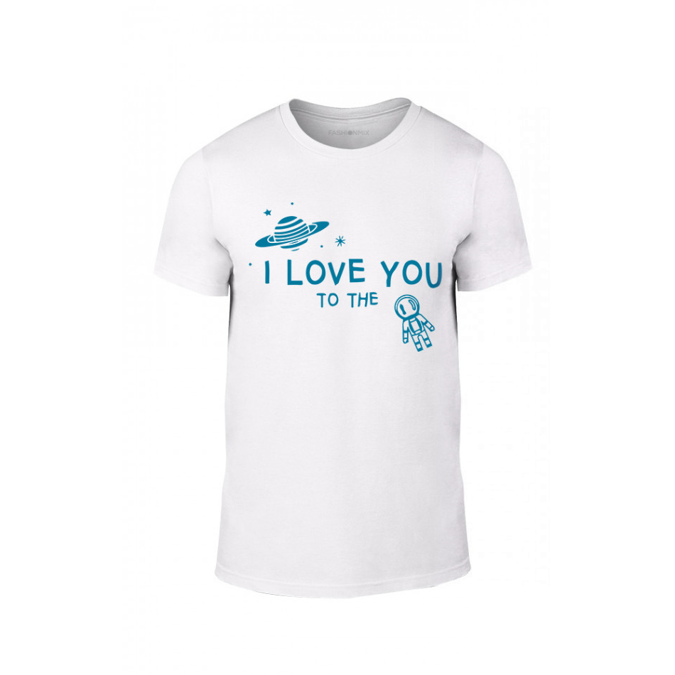 Tricou pentru barbati To The Moon And Back alb, mărimea XL TMNLPM127XL