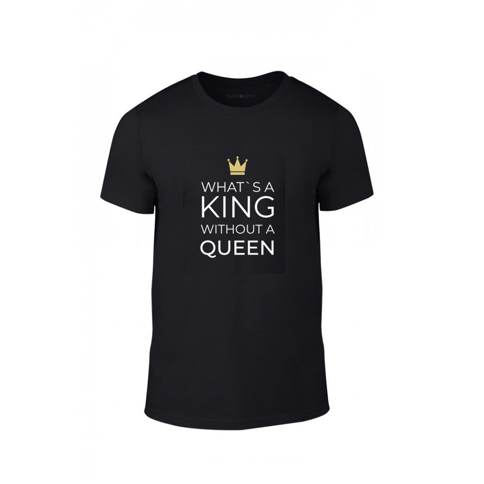 Tricou pentru barbati What Is King negru, mărimea XL TMNLPM257XL