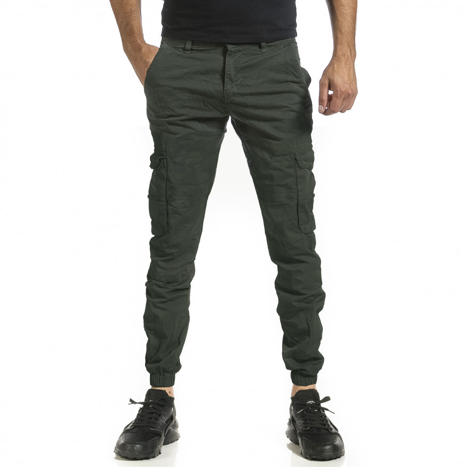 Pantaloni cargo bărbați Blackzi verzi tr250523-1