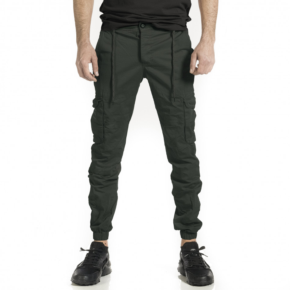 Pantaloni cargo bărbați Blackzi verzi tr220223-2