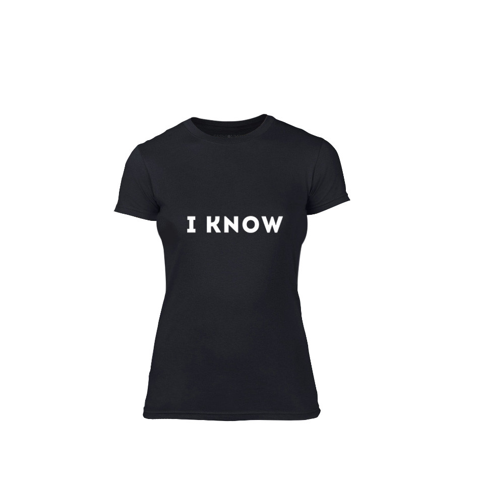 Tricou de dama I know negru, mărimea S TMNLPF156S