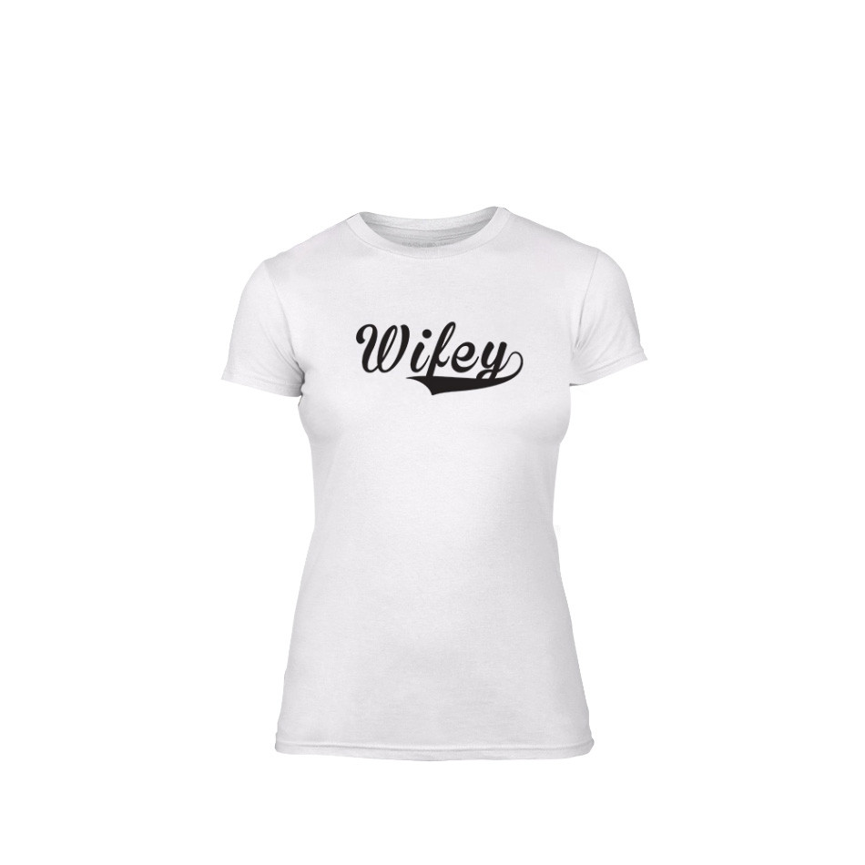Tricou de dama Wifey alb, mărimea M TMNLPF036M