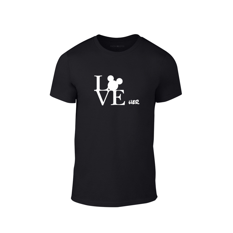 Tricou pentru barbati Love Her negru, mărimea S TMNLPM116S