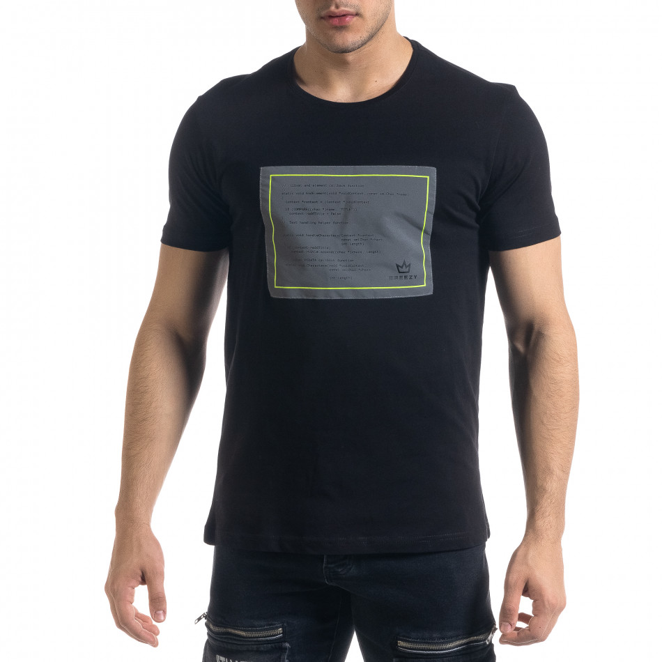 Tricou bărbați Breezy negru tr110320-36