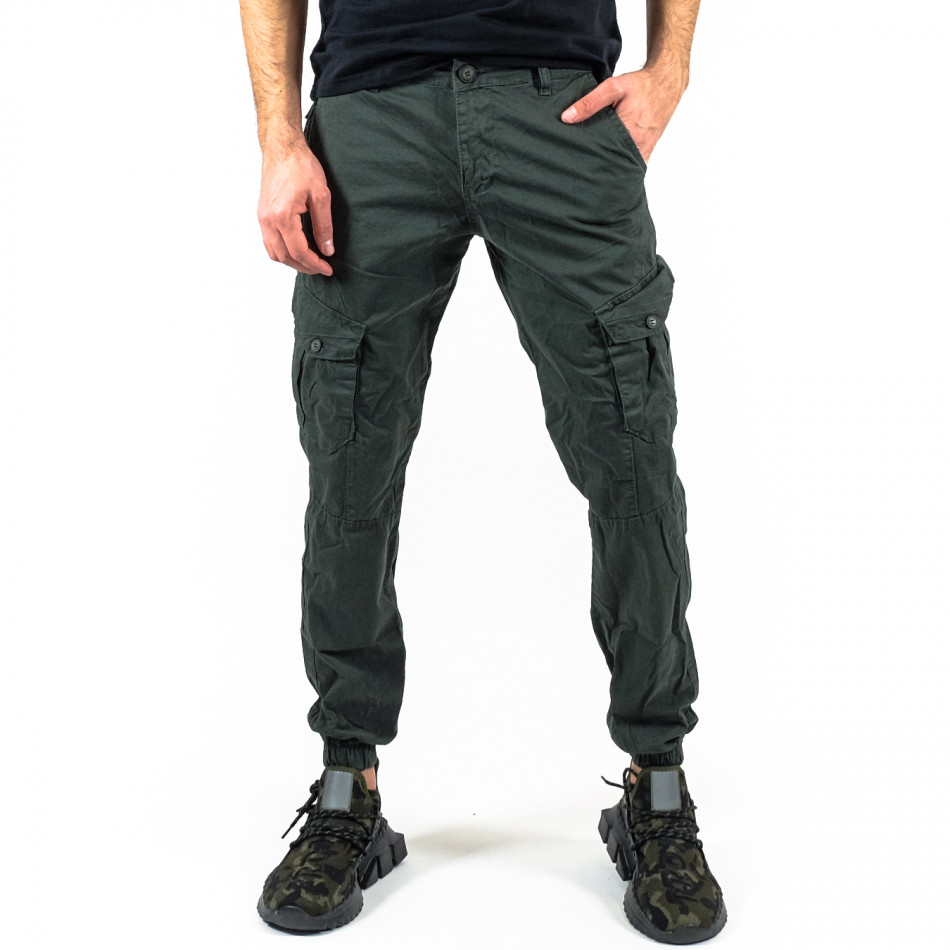 Pantaloni cargo bărbați Blackzi verzi tr180322-13