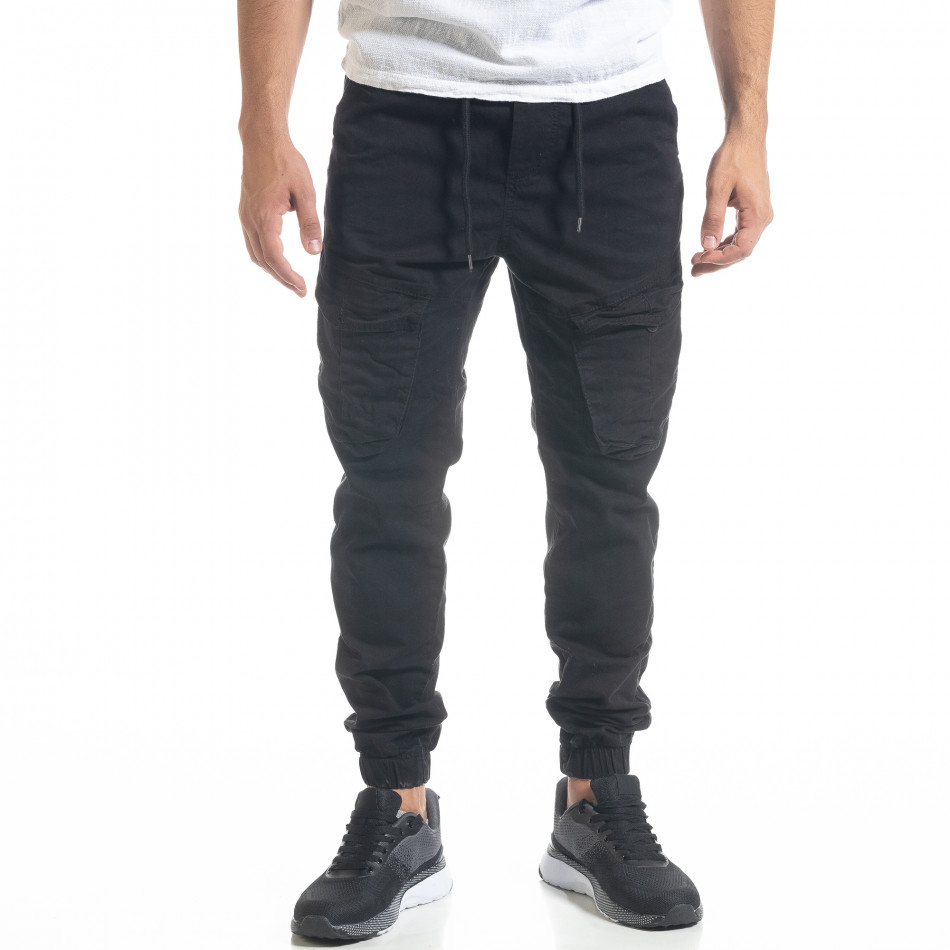 Pantaloni cargo bărbați Blackzi negri tr240420-32