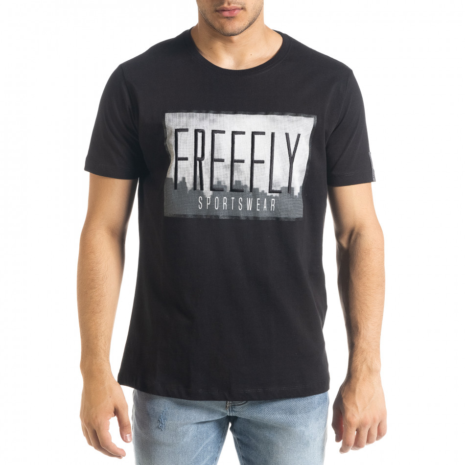 Tricou bărbați Freefly negru tr240420-9