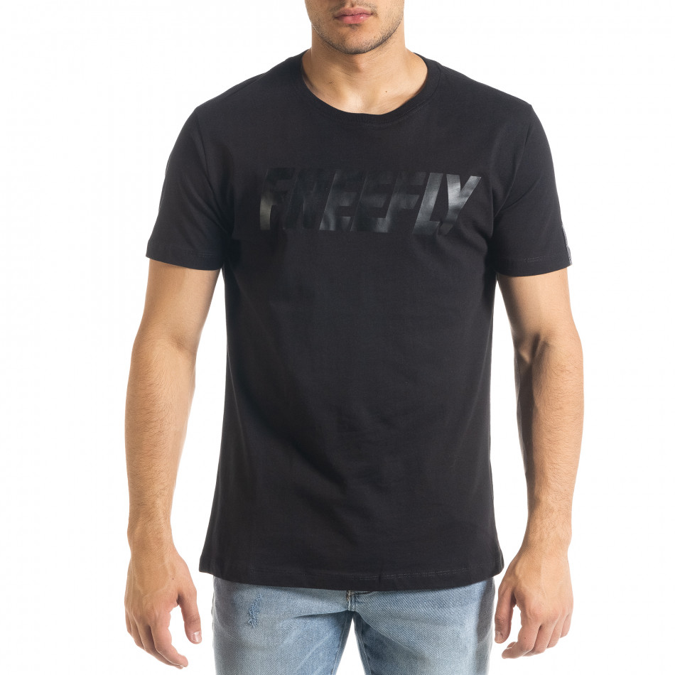 Tricou bărbați Freefly negru tr240420-11
