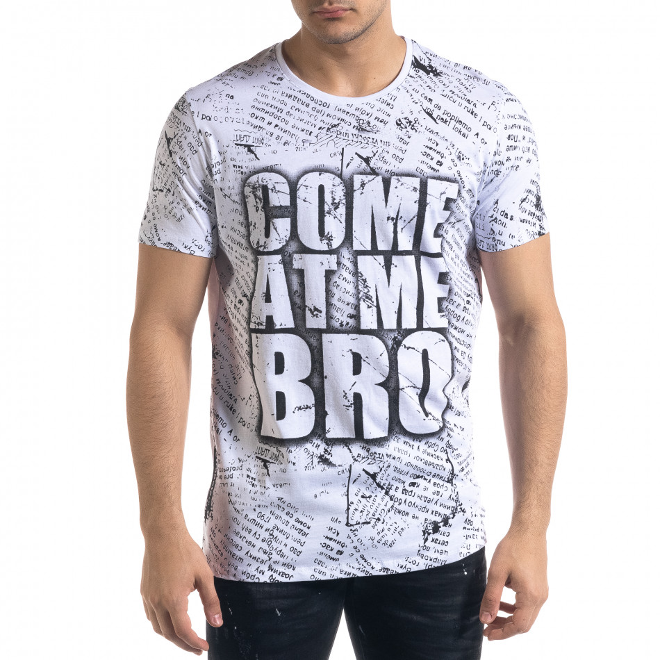 Tricou bărbați Lagos alb tr110320-28