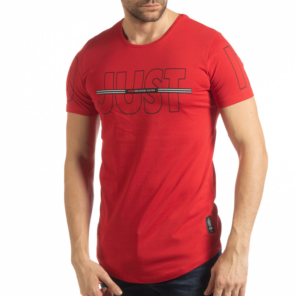 Tricou roșu Just do it pentru bărbați tsf190219-58