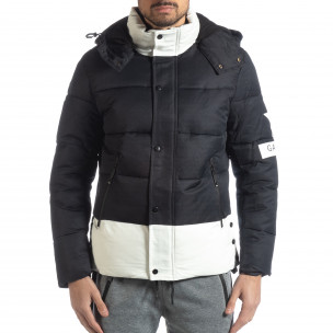 Geacă sport albastră cu accente pentru bărbați - FASHIONMIX.RO Geacă sport albastră cu accente pentru bărbați