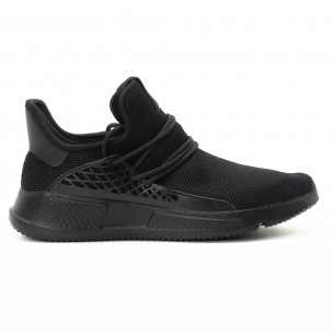 Adidași negri pentru bărbați model ușor - FASHIONMIX.RO Adidași negri pentru bărbați model ușor