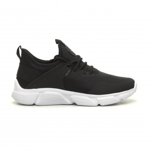 Adidași ușori negri combinați pentru bărbați - FASHIONMIX.RO Adidași ușori negri combinați pentru bărbați