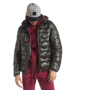 Geacă matlasată pentru bărbați verde cu puf - FASHIONMIX.RO Geacă matlasată pentru bărbați verde cu puf