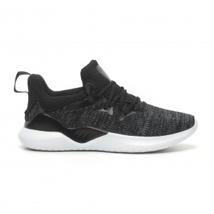 Adidași de bărbați din țesătură tehnică melanj negru - FASHIONMIX.RO Adidași de bărbați din țesătură tehnică melanj negru