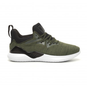 Adidași de bărbați din țesătură tehnică melanj verde - FASHIONMIX.RO Adidași de bărbați din țesătură tehnică melanj verde