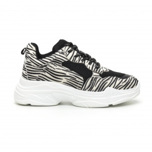 Pantofi sport de dama Chunky motiv zebră - FASHIONMIX.RO Pantofi sport de dama Chunky motiv zebră