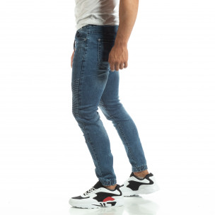 Blugi albaștri tip Jogger pentru bărbați - FASHIONMIX.RO Blugi albaștri tip Jogger pentru bărbați
