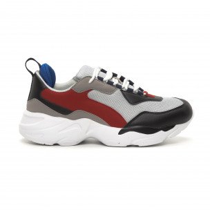 Adidași de bărbați Chunky multicolori cu gri - FASHIONMIX.RO Adidași de bărbați Chunky multicolori cu gri