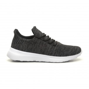 Adidași ușori de bărbați melanj negru - FASHIONMIX.RO Adidași ușori de bărbați melanj negru