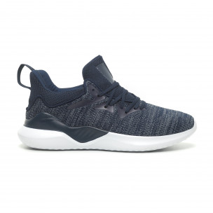 Adidași de bărbați din țesătură tehnică melanj albastru - FASHIONMIX.RO Adidași de bărbați din țesătură tehnică melanj albastru