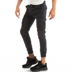 Cargo Jogger gri în stil Rock pentru bărbați - FASHIONMIX.RO Cargo Jogger gri în stil Rock pentru bărbați