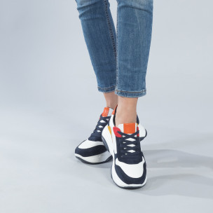 Pantofi sport de dama multicolori cu talpă înaltă - FASHIONMIX.RO Pantofi sport de dama multicolori cu talpă înaltă