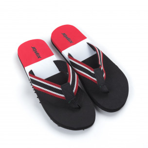 Șlapi de bărbați tricolori cu negru - FASHIONMIX.RO Șlapi de bărbați tricolori cu negru