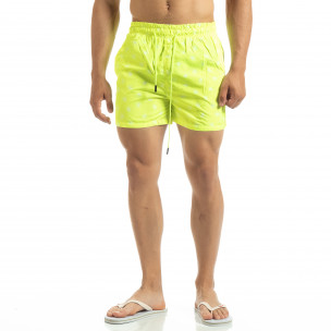 Șort de baie de bărbați neon motiv Crown - FASHIONMIX.RO Șort de baie de bărbați neon motiv Crown