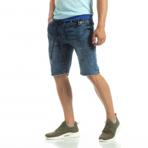 Bermude de blugi pentru bărbați stil rocker - FASHIONMIX.RO Bermude de blugi pentru bărbați stil rocker