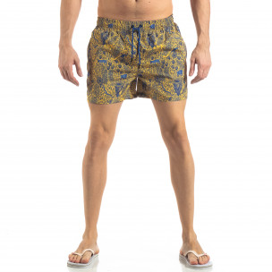 Costum de baie galben pentru bărbați Savanna design - FASHIONMIX.RO Costum de baie galben pentru bărbați Savanna design