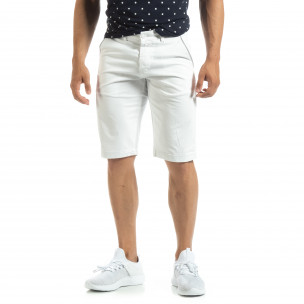 Bermude Chino albe pentru bărbați - FASHIONMIX.RO Bermude Chino albe pentru bărbați