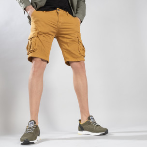 Bermude cargo camel pentru bărbați - FASHIONMIX.RO Bermude cargo camel pentru bărbați