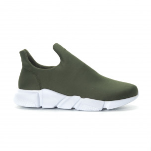 Adidași pentru bărbați slip-on din neopren verde - FASHIONMIX.RO Adidași pentru bărbați slip-on din neopren verde