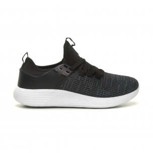 Adidași ușori de bărbați melanj negru - FASHIONMIX.RO Adidași ușori de bărbați melanj negru